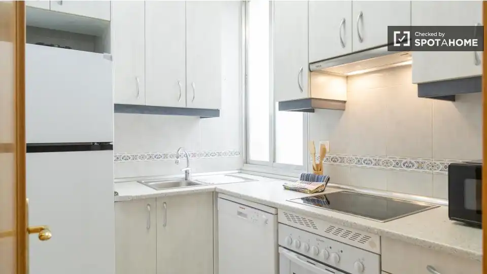 Kitchen of Flat for rent in Madrid  with Air Conditioner, Heating and Furnished