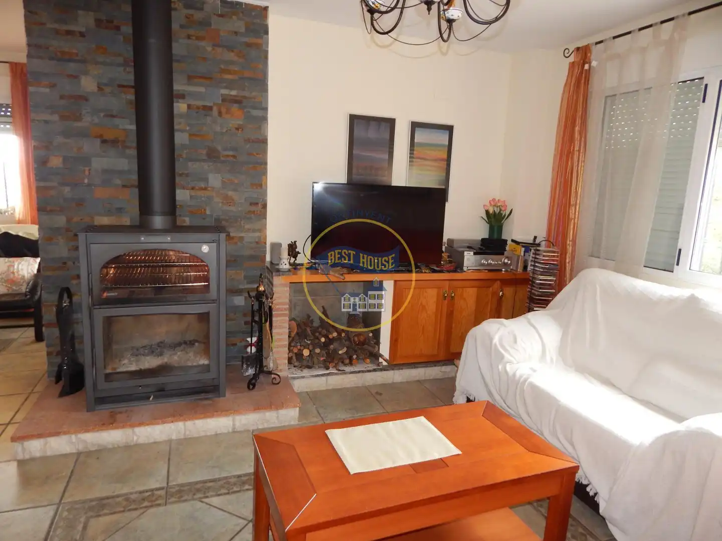 Sala de estar de Casa o chalet en venta en Bocairent con Calefacción, Jardín privado y Terraza