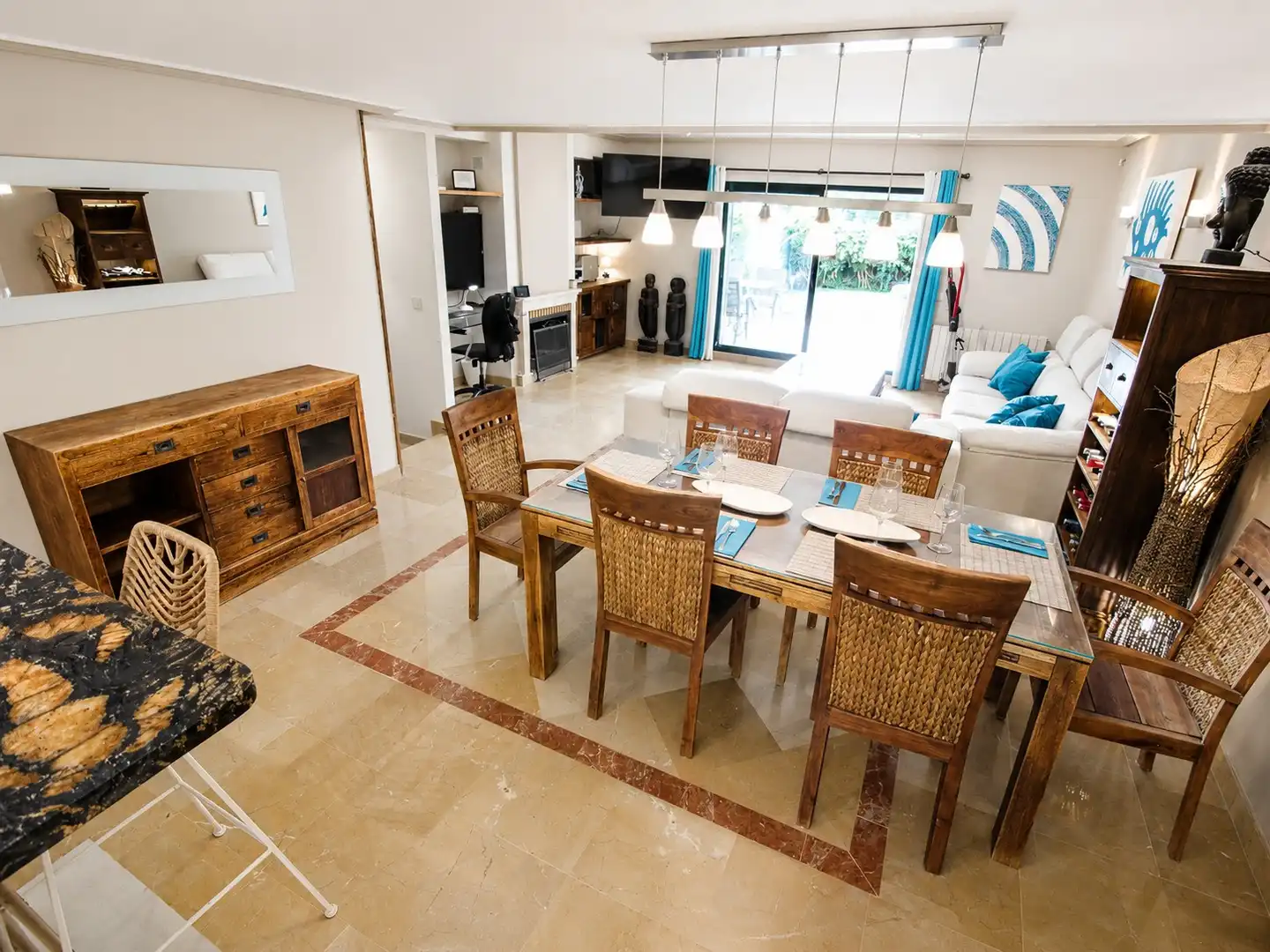 Dining room of Houses for rent in Marbella  with Air Conditioner, Heating and Private garden
