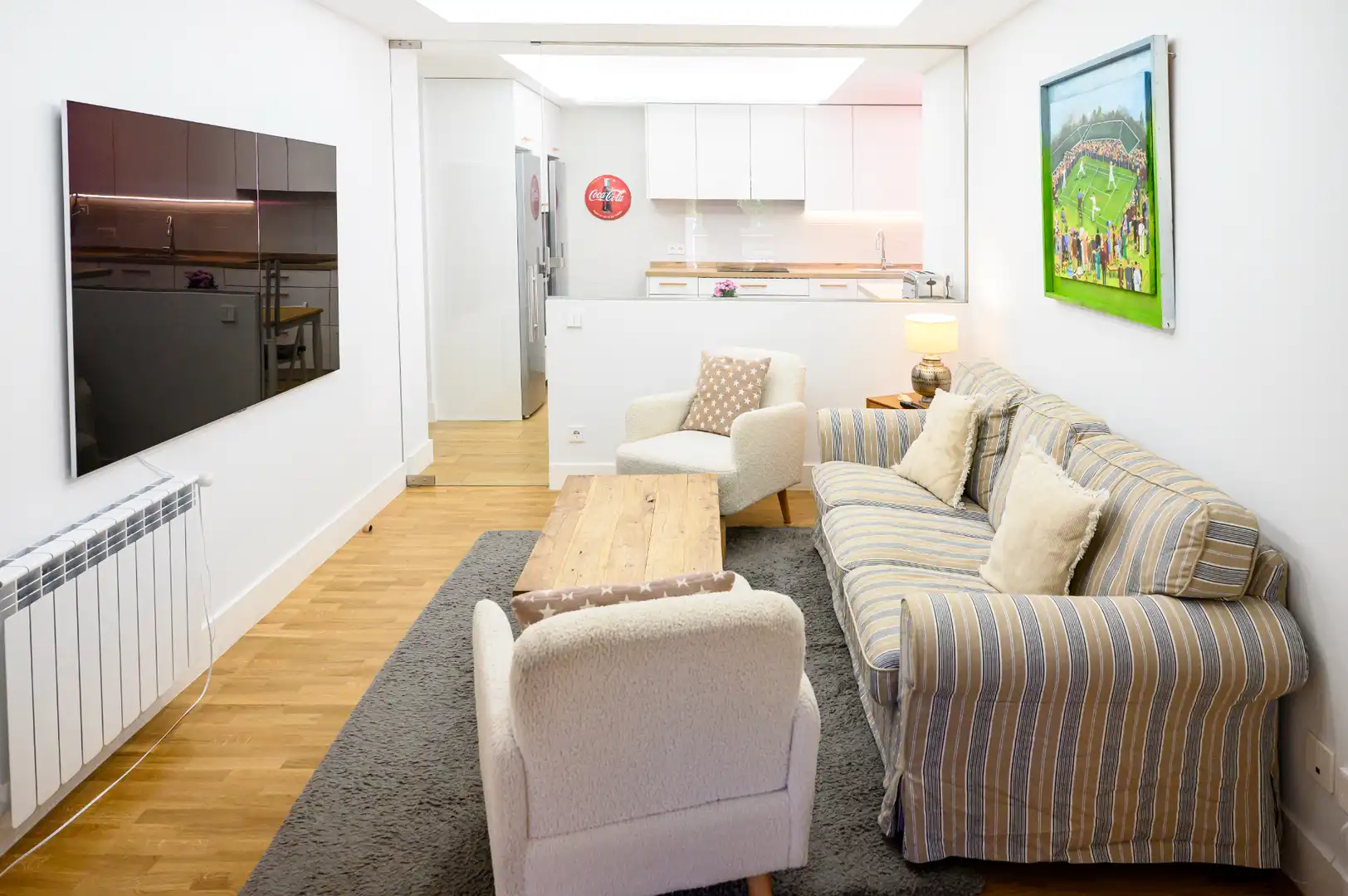 Wohnzimmer von Wohnung zum Verkauf in Pozuelo de Alarcón mit Klimaanlage, Heizung und Parkett