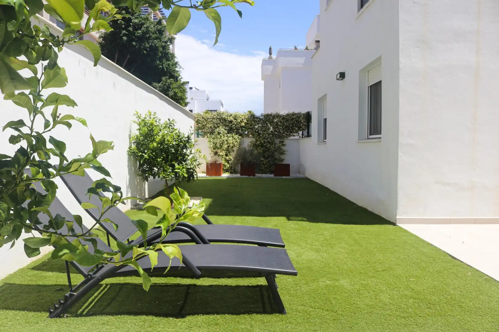 Terraza de Planta baja en venta en Mijas con Aire acondicionado, Jardín privado y Terraza