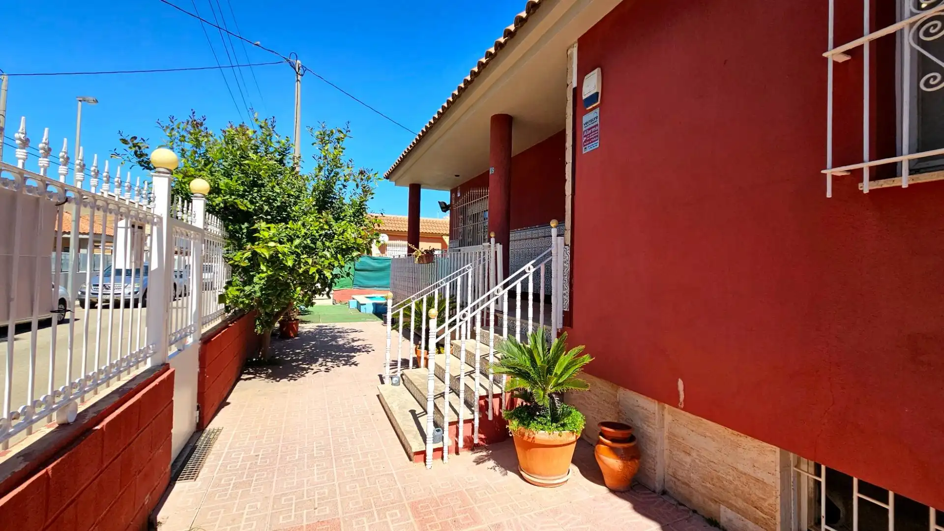 Vista exterior de Casa o chalet en venta en Cartagena con Aire acondicionado, Jardín privado y Piscina