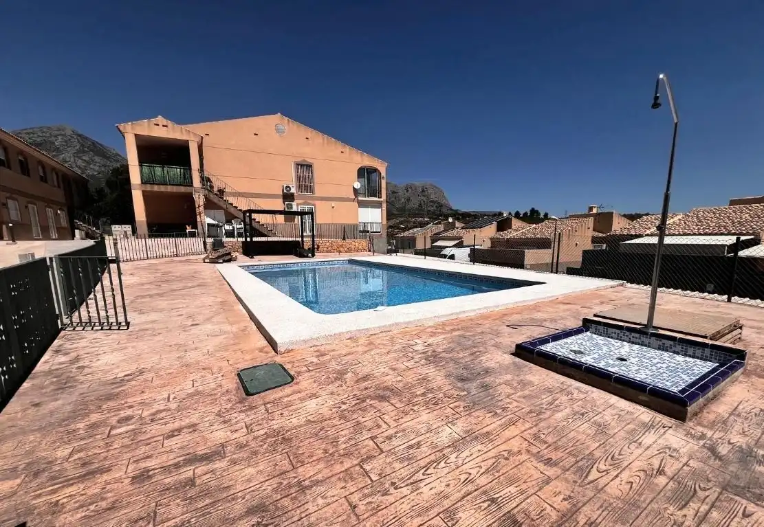 Swimming pool of Flat for sale in La Nucia  with Air Conditioner, Private garden and Storage room