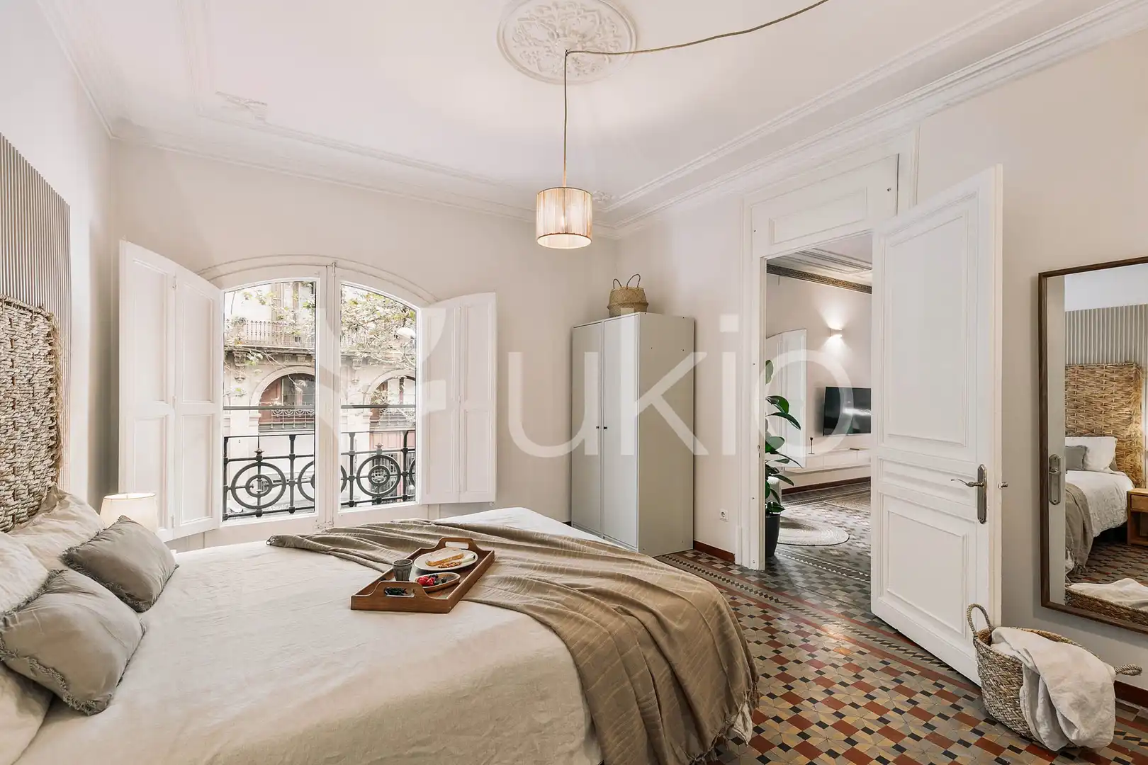 Habitación de Apartamento de alquiler en Barcelona con Calefacción, Terraza y Amueblado