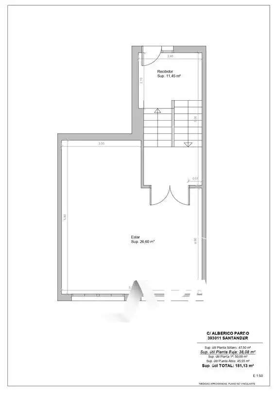 Casa adosada en venta en Calle Alberico Pardo, Peñacastillo - Nueva Montaña