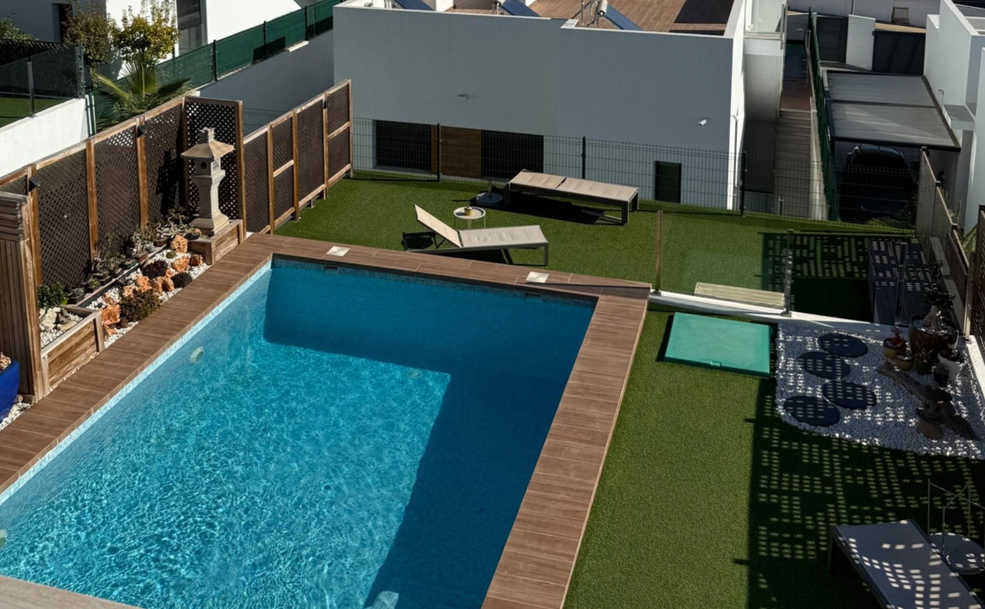 Piscina de Casa adosada en venta en Finestrat con Aire acondicionado, Terraza y Piscina