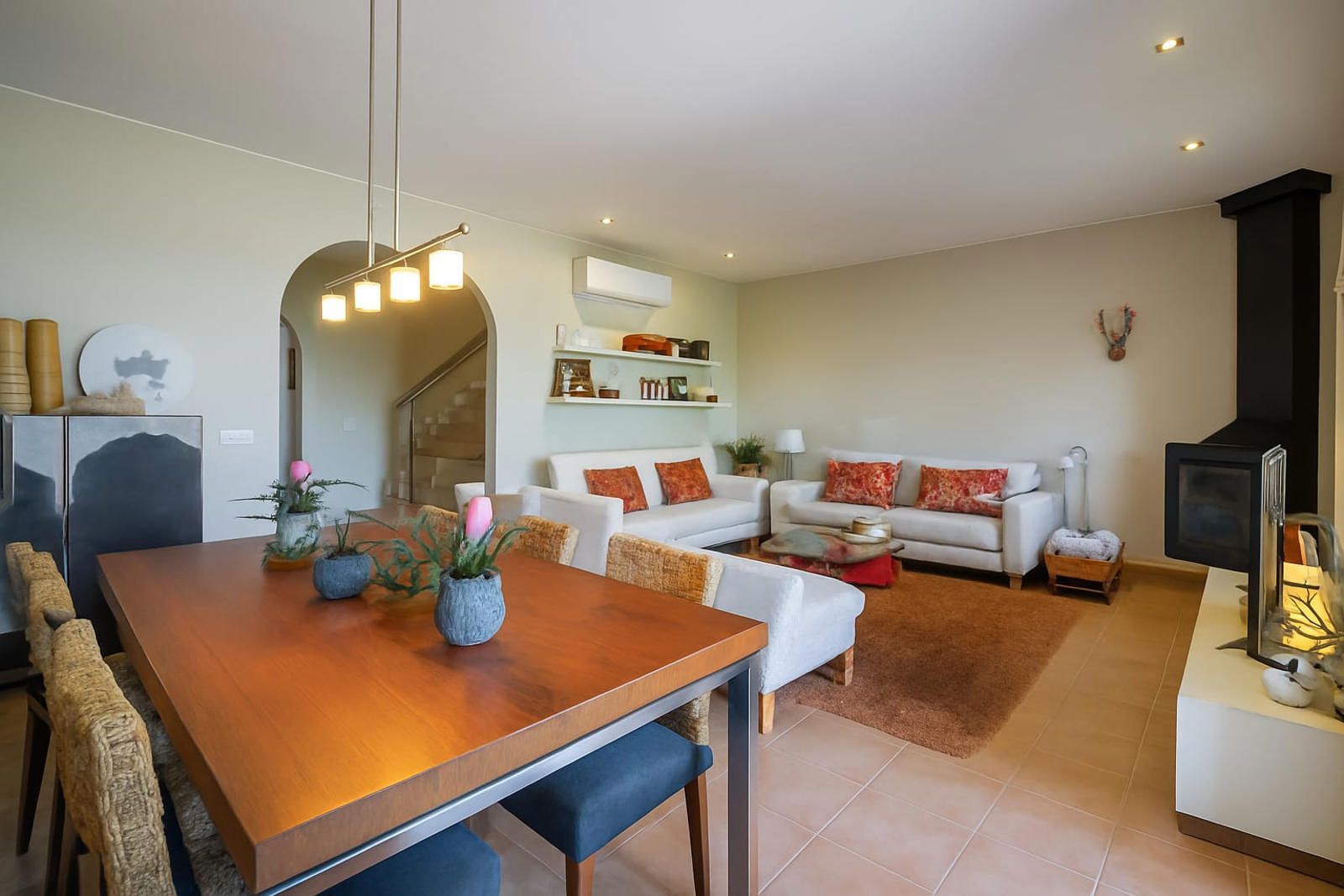 Sala de estar de Casa adosada en venta en Búger con Aire acondicionado, Calefacción y Parquet