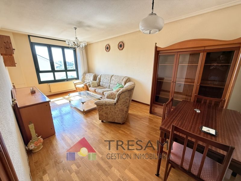 Living room of Flat to rent in Carreño  with Heating, Storage room and Furnished