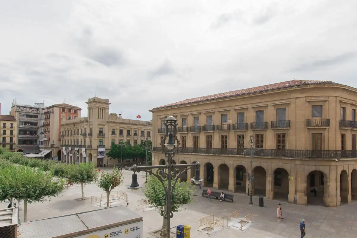 Exterior view of Flat for sale in  Pamplona / Iruña  with Heating and Balcony