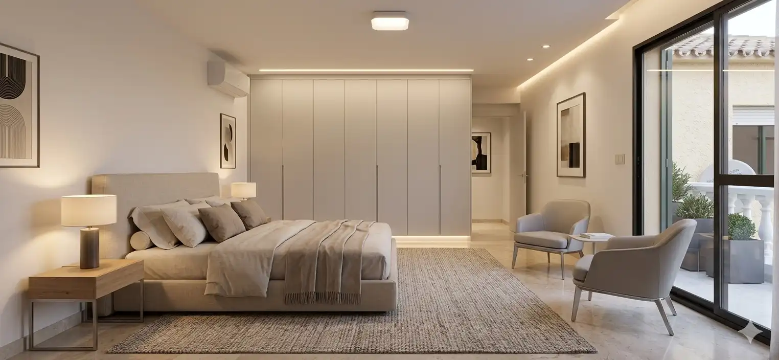 Bedroom of Detached homes for sale in Benalmádena  with Storage room, Swimming Pool and Balcony
