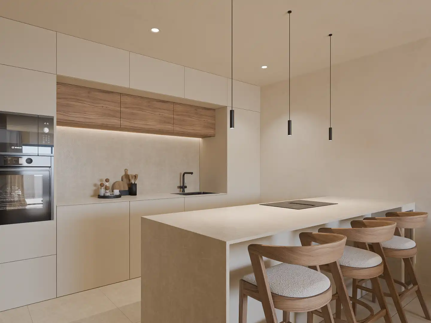 Cocina de Apartamento en venta en Cullera con Aire acondicionado, Calefacción y Terraza