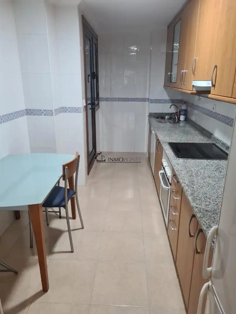 Kitchen of Apartments for rent in Pontevedra Capital   with Heating, Storage room and Furnished