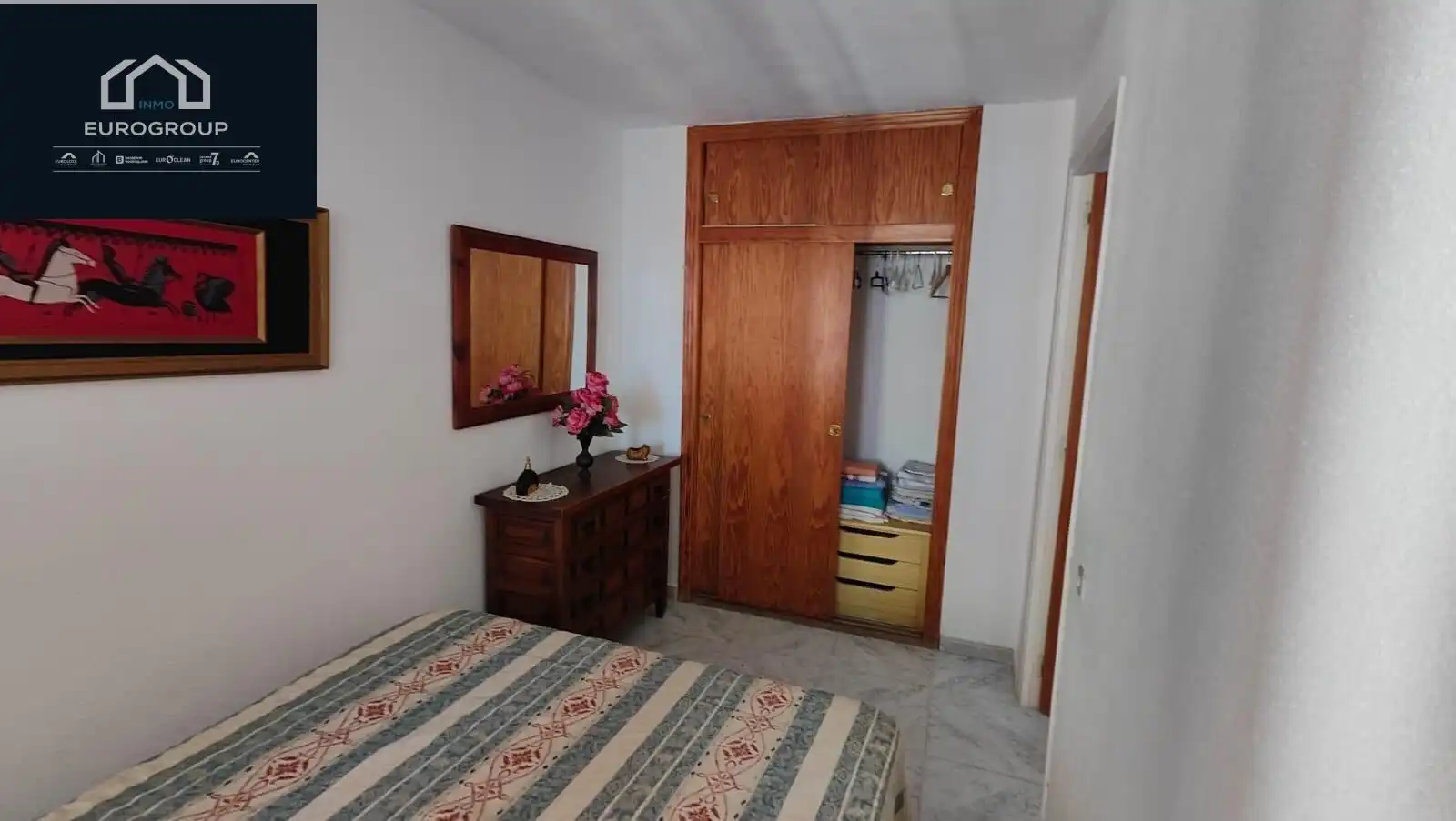 Dormitori de Apartament de lloguer en Benidorm amb Moblat i Piscina comunitària