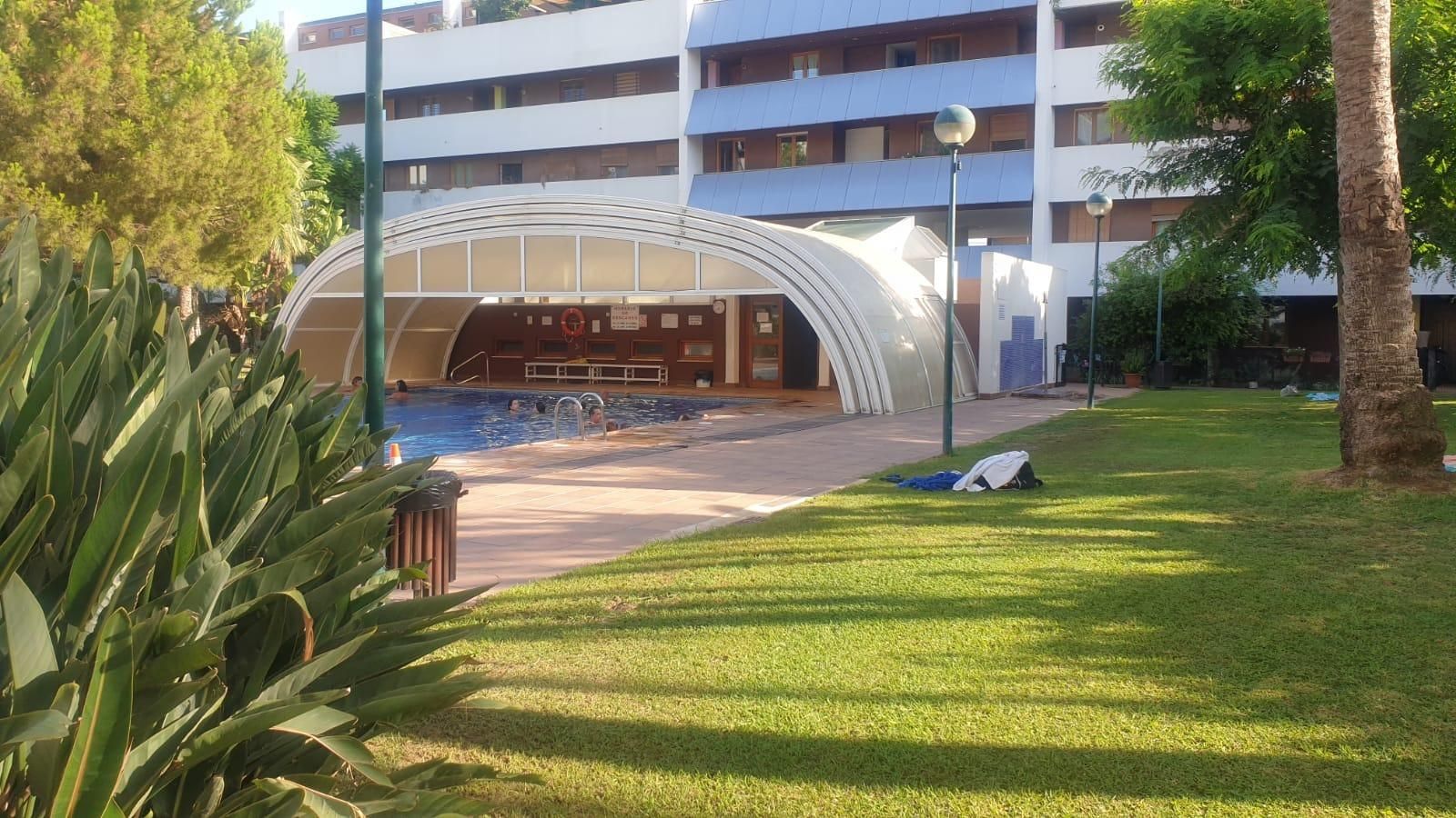 Swimming pool of Duplex to rent in Massalfassar  with Air Conditioner, Parquet flooring and Terrace