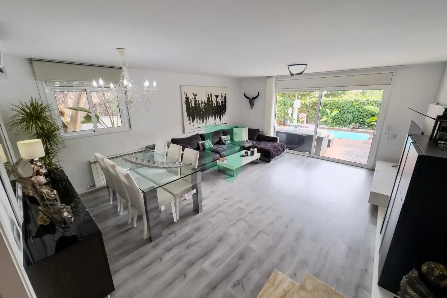Sala d'estar de Casa o xalet en venda en Tiana amb Aire condicionat, Calefacció i Jardí privat