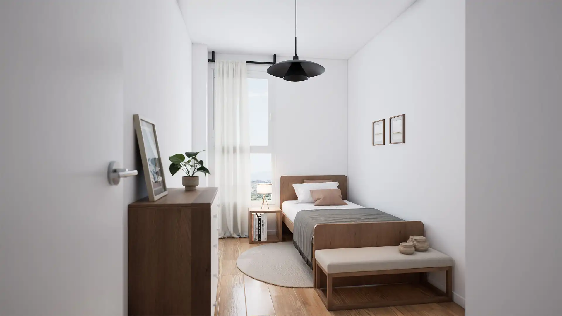 Bedroom of Flat for rent in Madrid  with Heating, Terrace and Storage room
