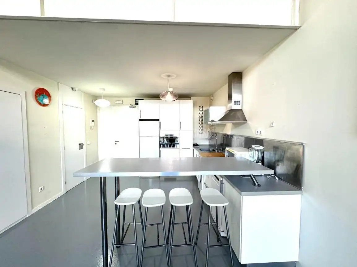 Cuina de Loft de lloguer en Madrid amb Aire condicionat, Calefacció i Terrassa