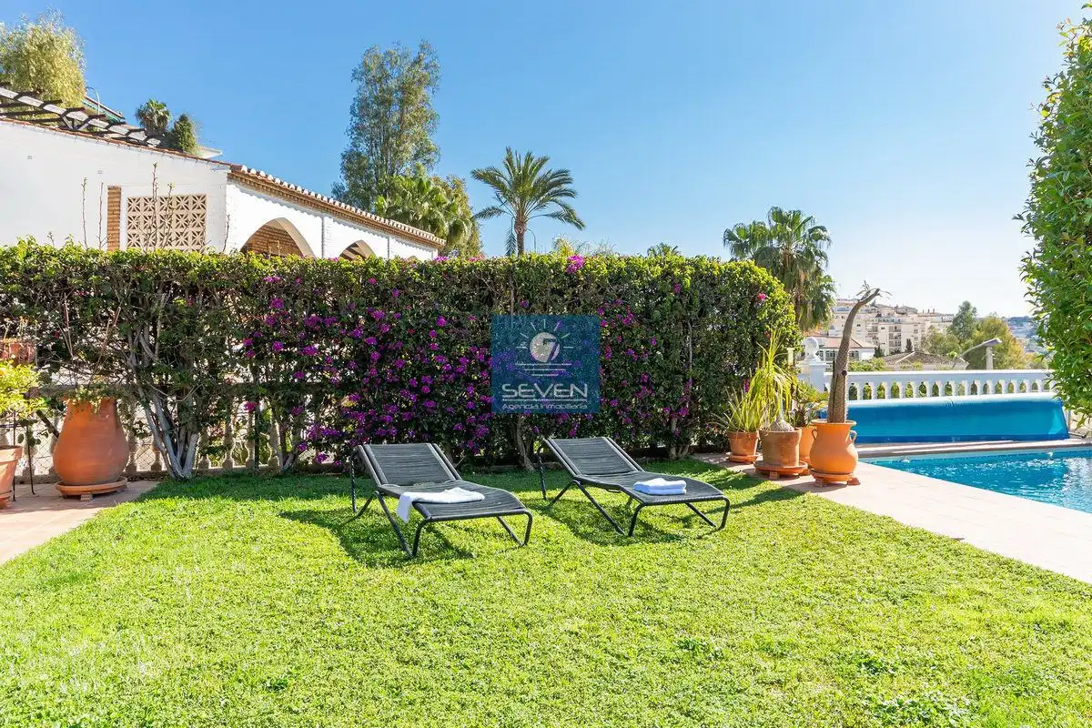Garden of Houses for rent in Almuñécar  with Air Conditioner, Heating and Private garden