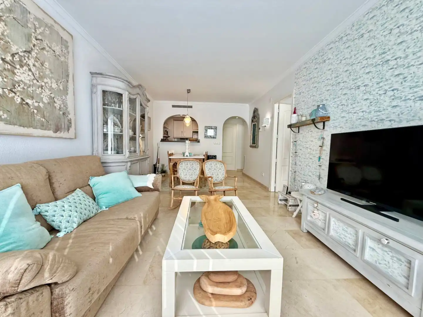 Sala d'estar de Apartament en venda en Dénia amb Aire condicionat, Calefacció i Terrassa