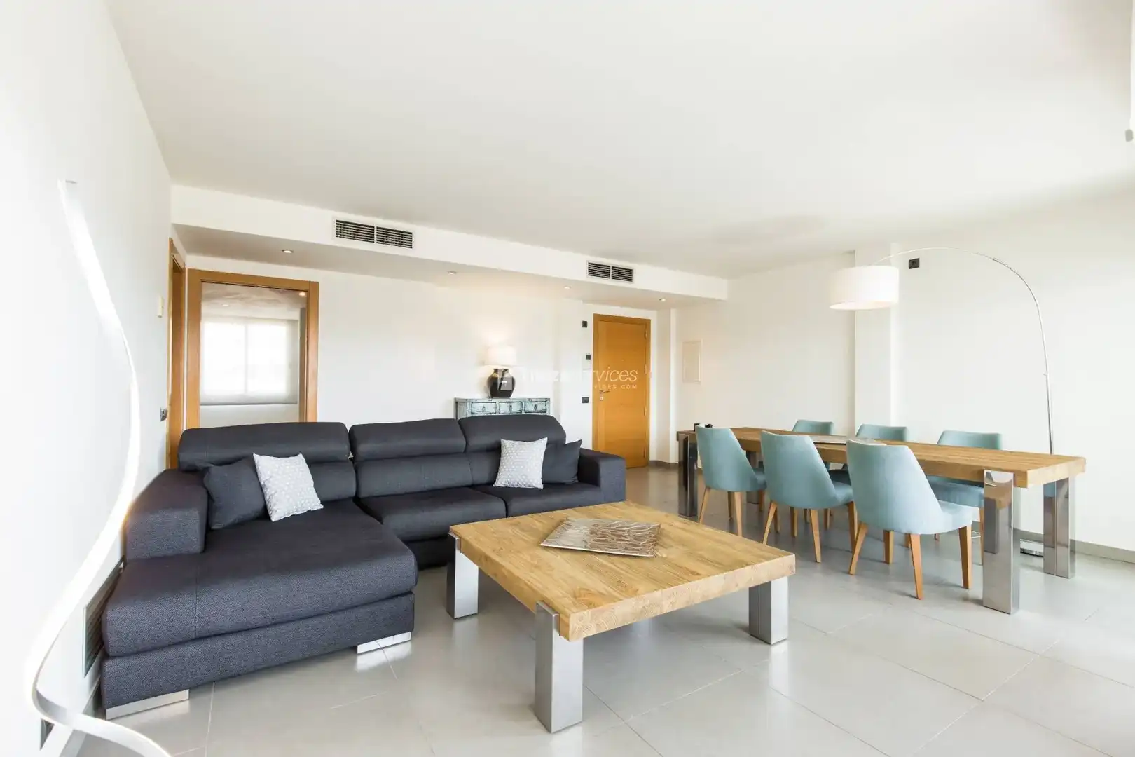 Living room of Flat for rent in Eivissa  with Air Conditioner and Swimming Pool