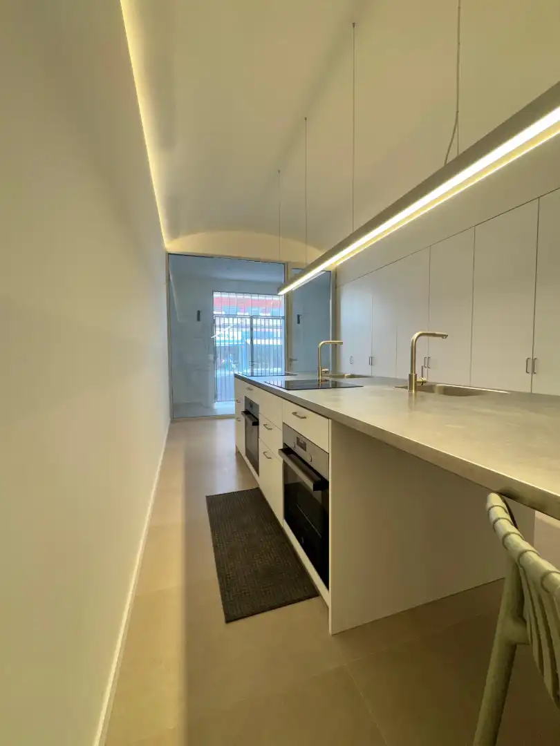 Küche von Wohnung zur untervermieten in Valencia mit Klimaanlage, Terrasse und Möbliert