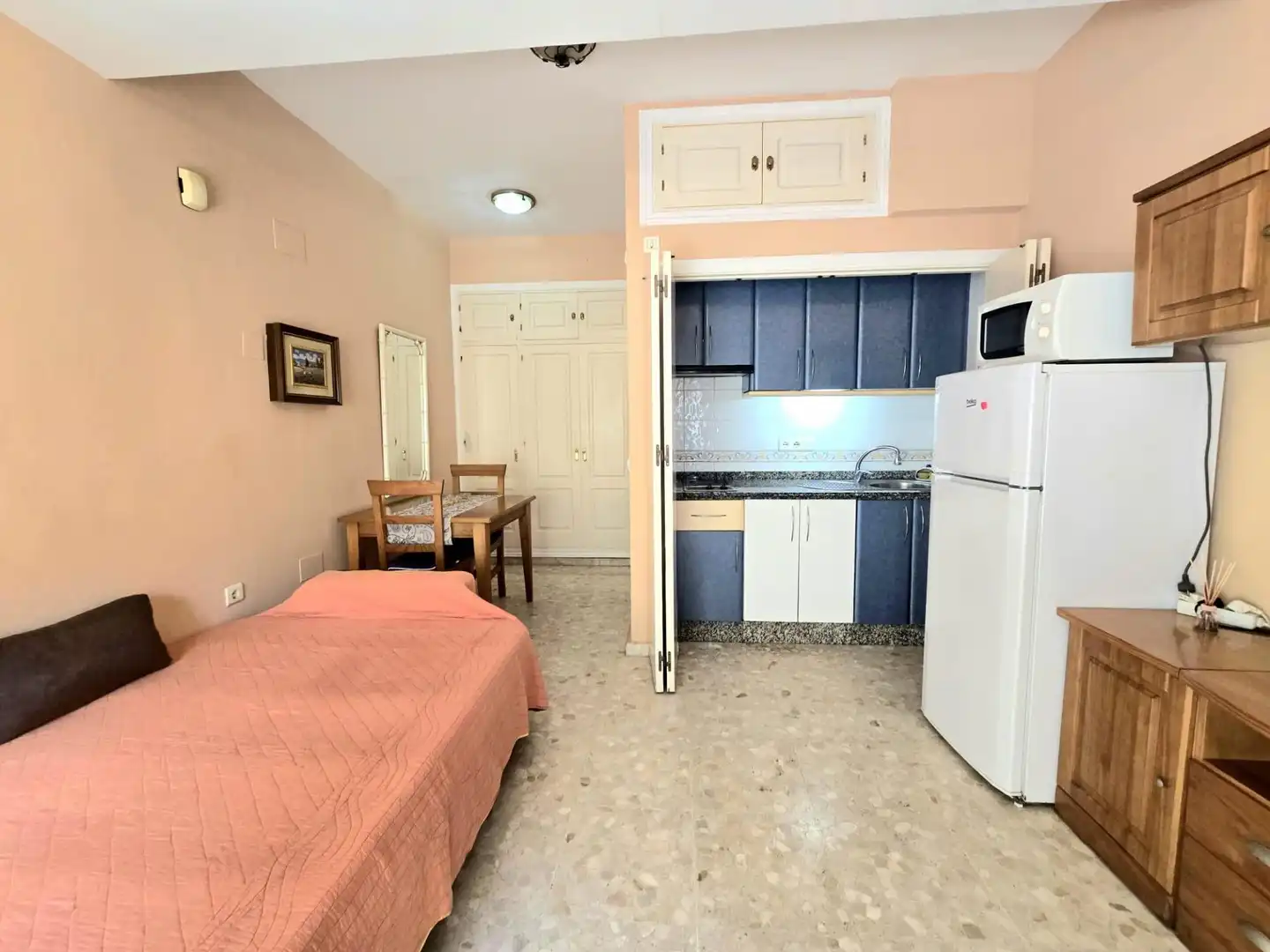 Cocina de Estudio en venta en Benalmádena con Jardín privado, Amueblado y Piscina comunitaria