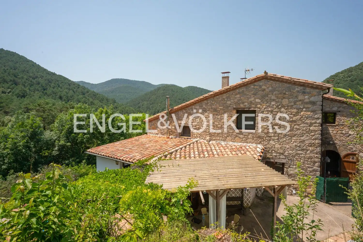 Vista exterior de Casa o chalet en venta en La Vall de Bianya con Calefacción, Jardín privado y Terraza