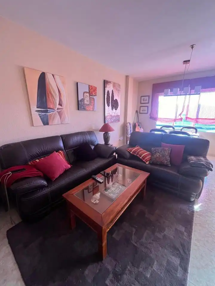 Living room of Flat for sale in Plasencia  with Terrace and Furnished