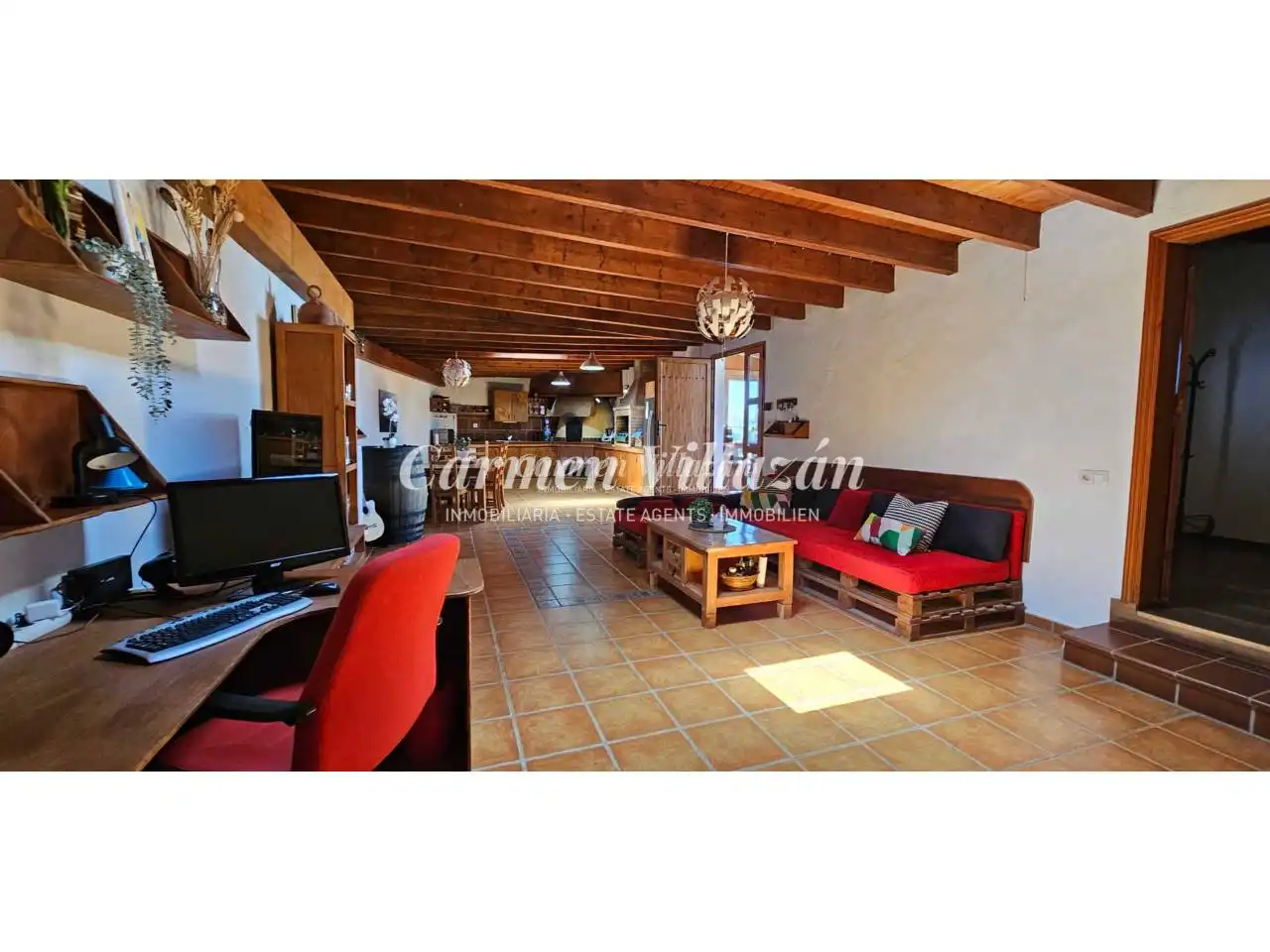 Sala de estar de Casa o chalet en venta en Tuineje con Jardín privado, Terraza y Piscina