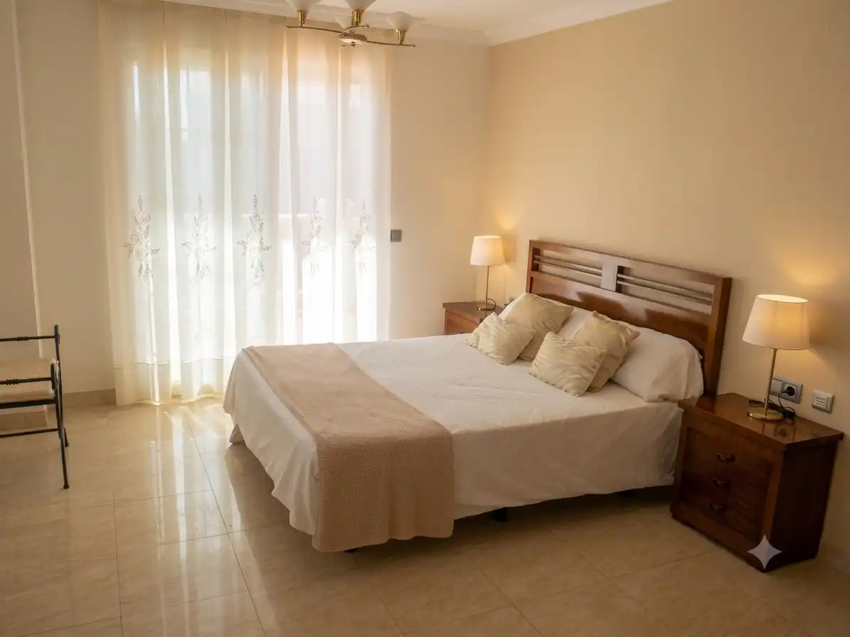 Dormitori de Casa adosada en venda en Sagunto / Sagunt amb Aire condicionat, Calefacció i Jardí privat
