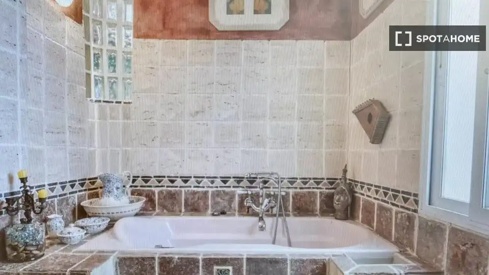 Bany de Apartament per a compartir en Madrid amb Aire condicionat, Calefacció i Terrassa