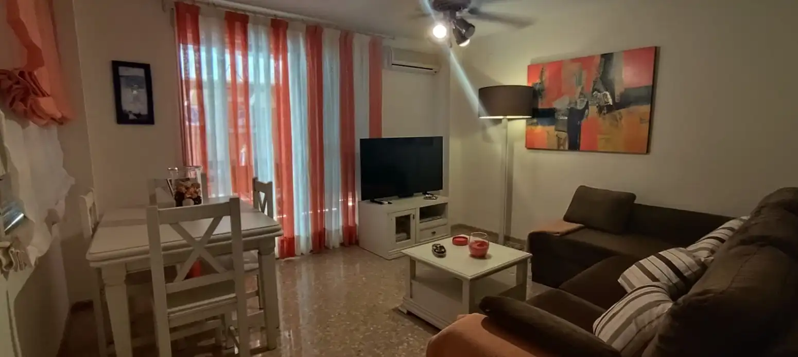 Living room of Flat for rent in Canet d'En Berenguer  with Air Conditioner, Private garden and Terrace