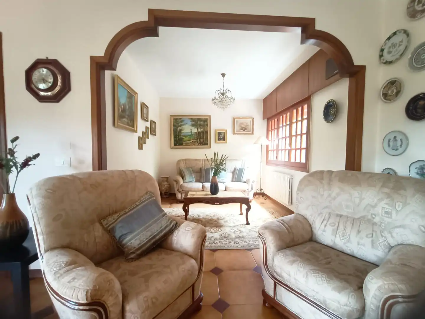 Sala de estar de Casa o chalet de alquiler en A Guarda   con Calefacción, Jardín privado y Parquet