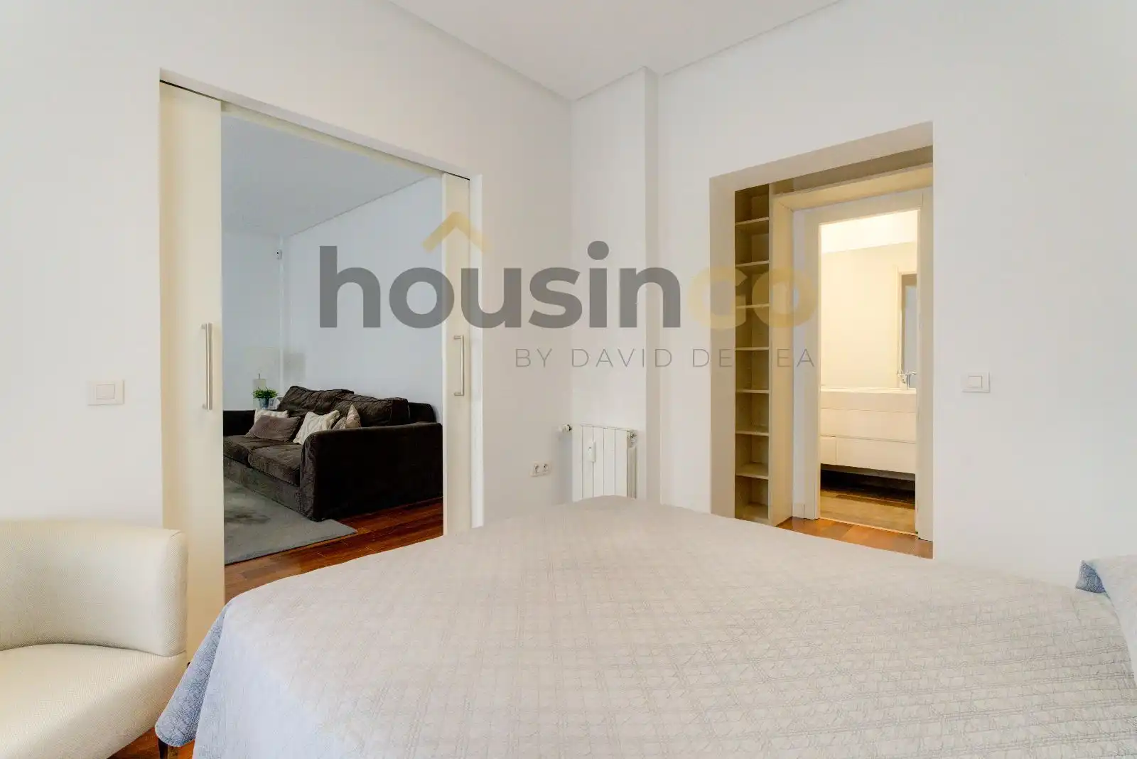 Schlafzimmer von Wohnung zum Verkauf in Madrid mit Klimaanlage, Heizung und Parkett