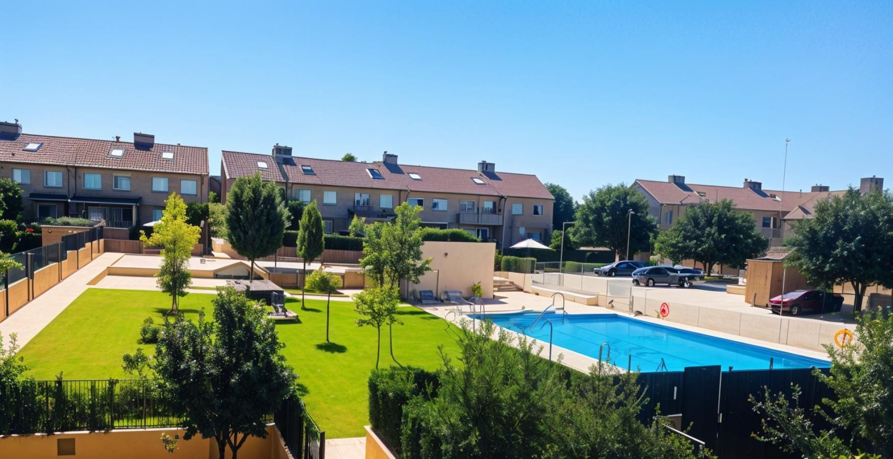 Piscina de Casa adosada en venda en Cobeña amb Aire condicionat, Calefacció i Jardí privat