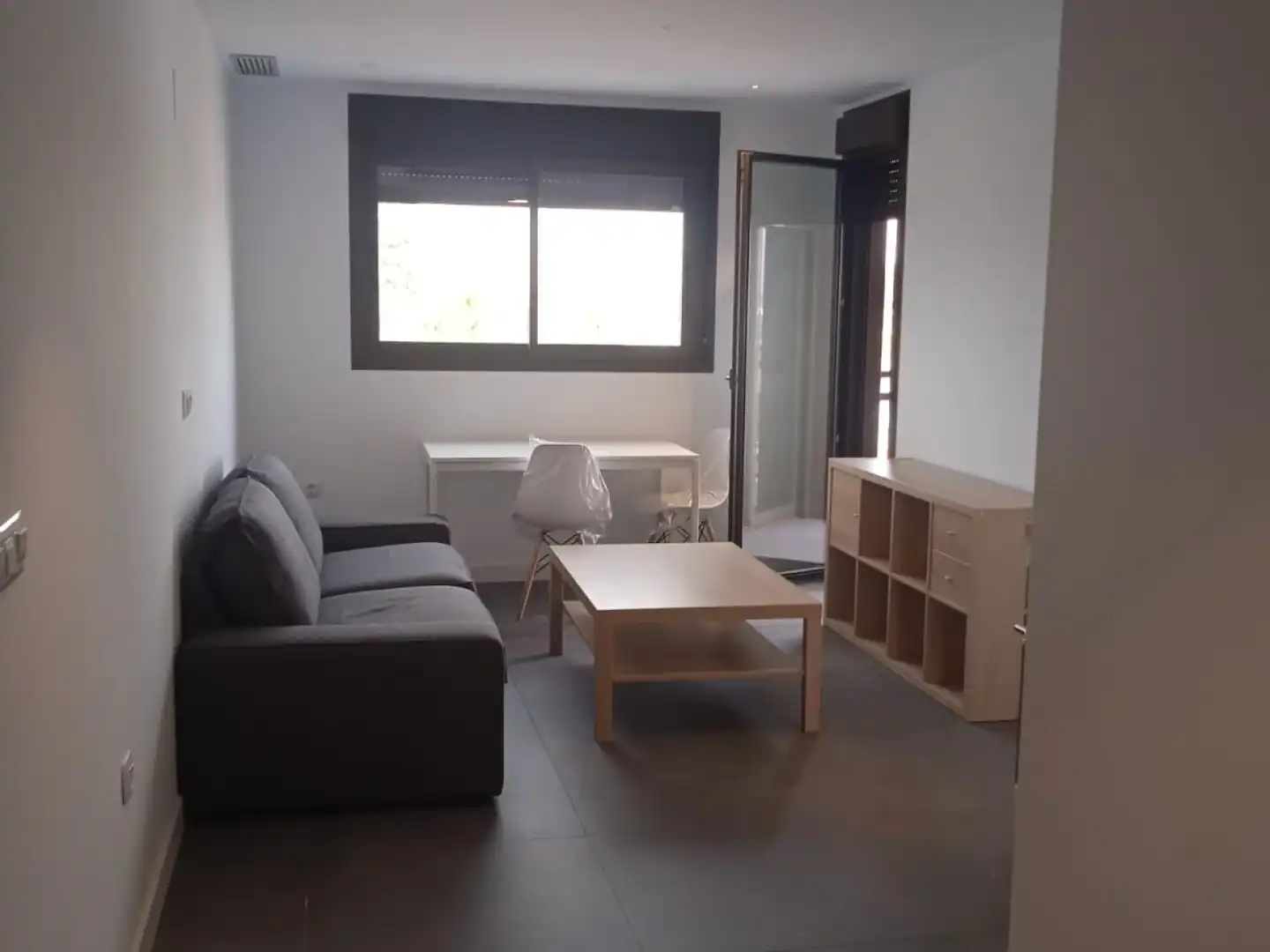 Sala de estar de Apartamento de alquiler en  Murcia Capital con Aire acondicionado, Calefacción y Amueblado