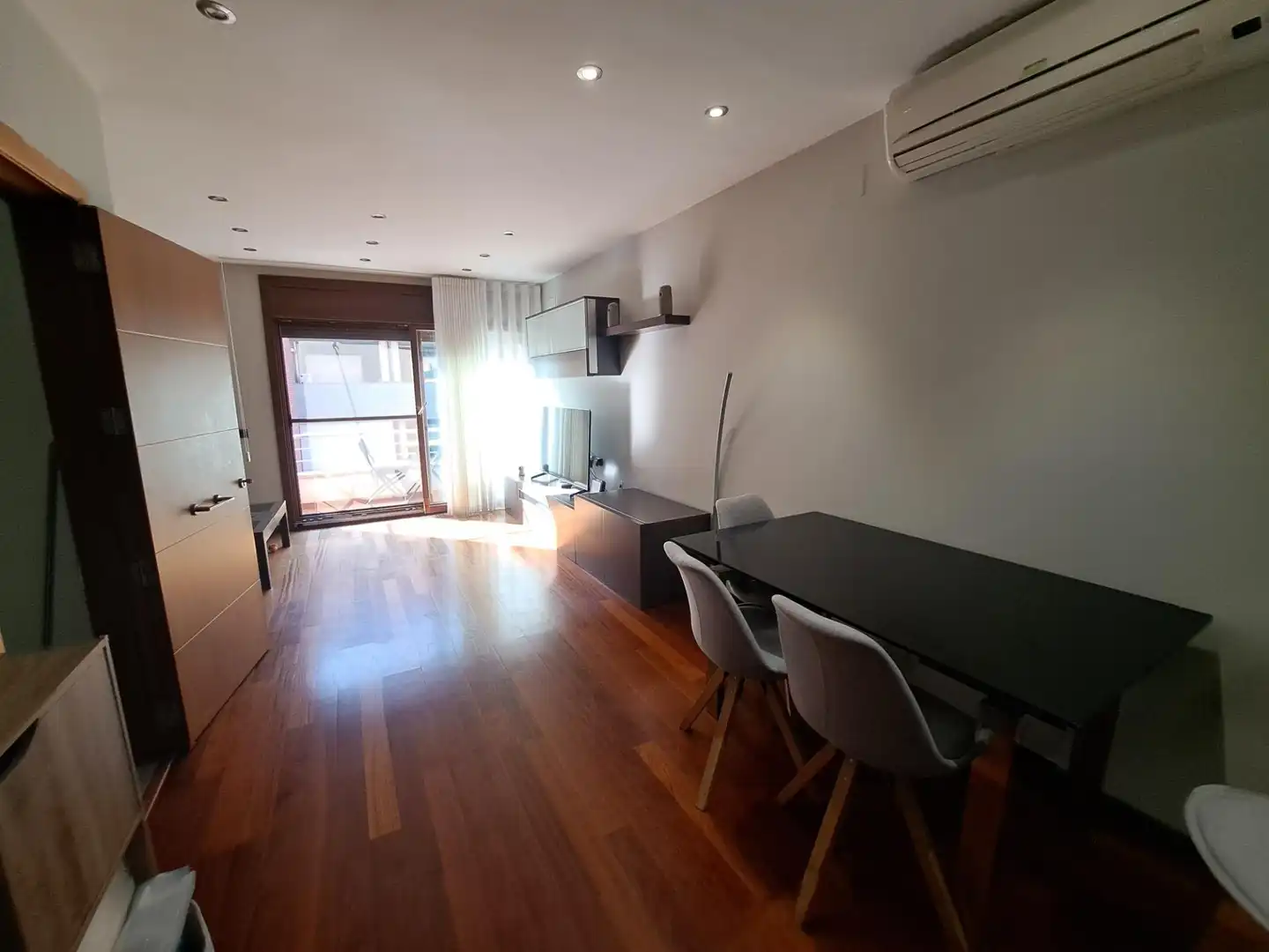 Sala d'estar de Casa adosada en venda en Mollerussa amb Calefacció, Parquet i Terrassa