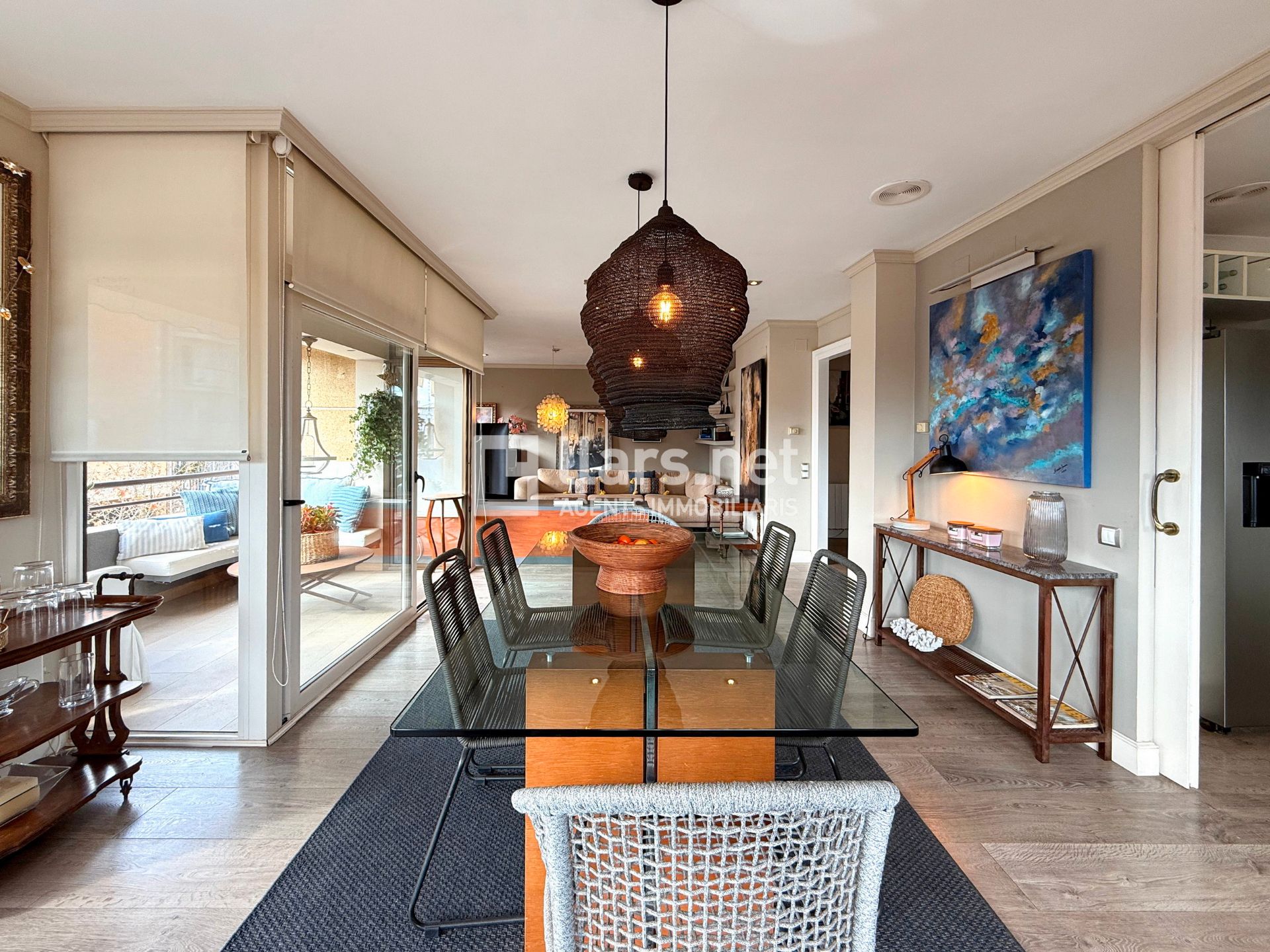 Dining room of Attic for sale in Vilanova i la Geltrú  with Air Conditioner, Heating and Parquet flooring