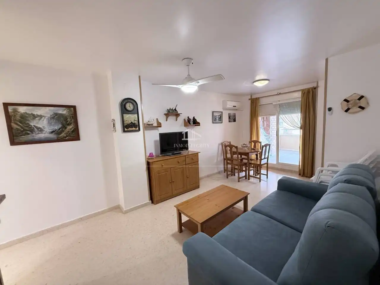 Sala d'estar de Apartament en venda en Oropesa del Mar / Orpesa amb Aire condicionat, Moblat i Balcó