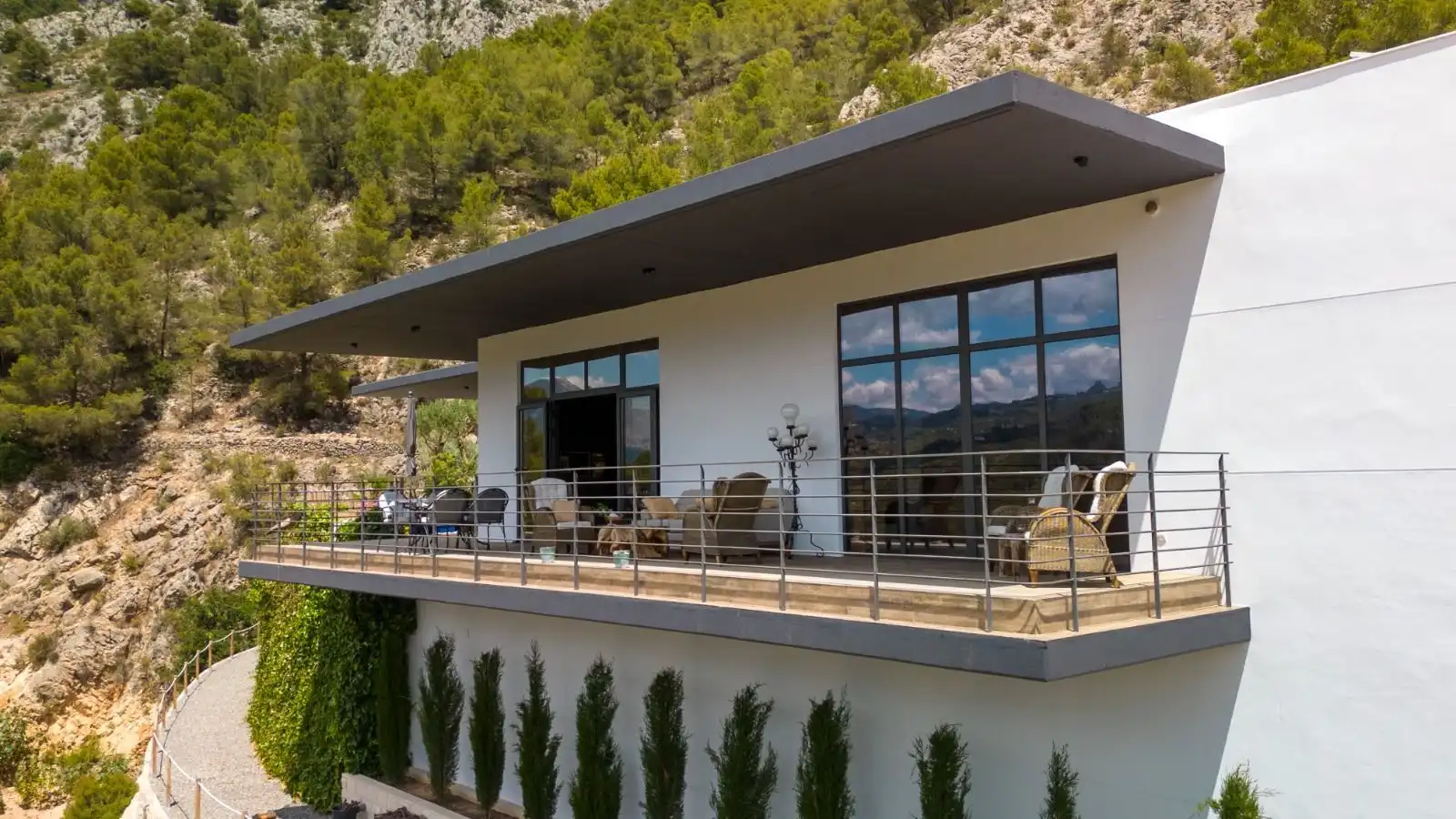 Terraza de Casa o chalet en venta en El Castell de Guadalest con Aire acondicionado, Calefacción y Jardín privado