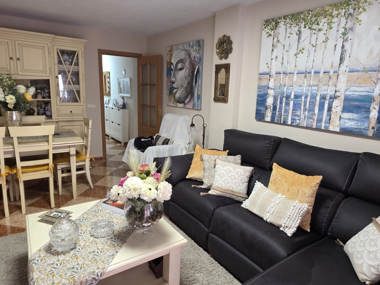 Sala d'estar de Apartament en venda en Torrevieja amb Aire condicionat, Calefacció i Terrassa