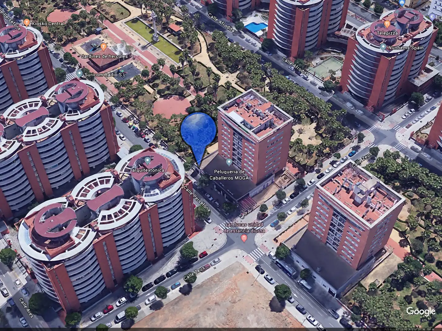 Vista exterior de Garaje de alquiler en Sevilla