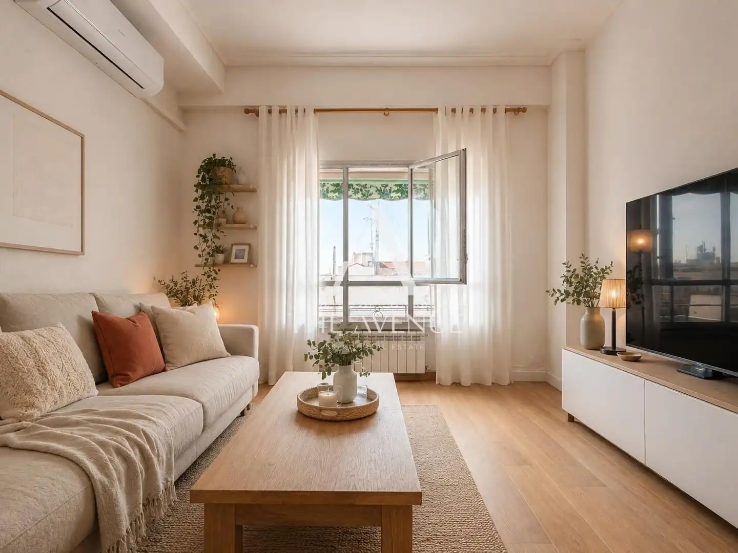 Wohnzimmer von Wohnung zum Verkauf in Madrid mit Klimaanlage und Heizung
