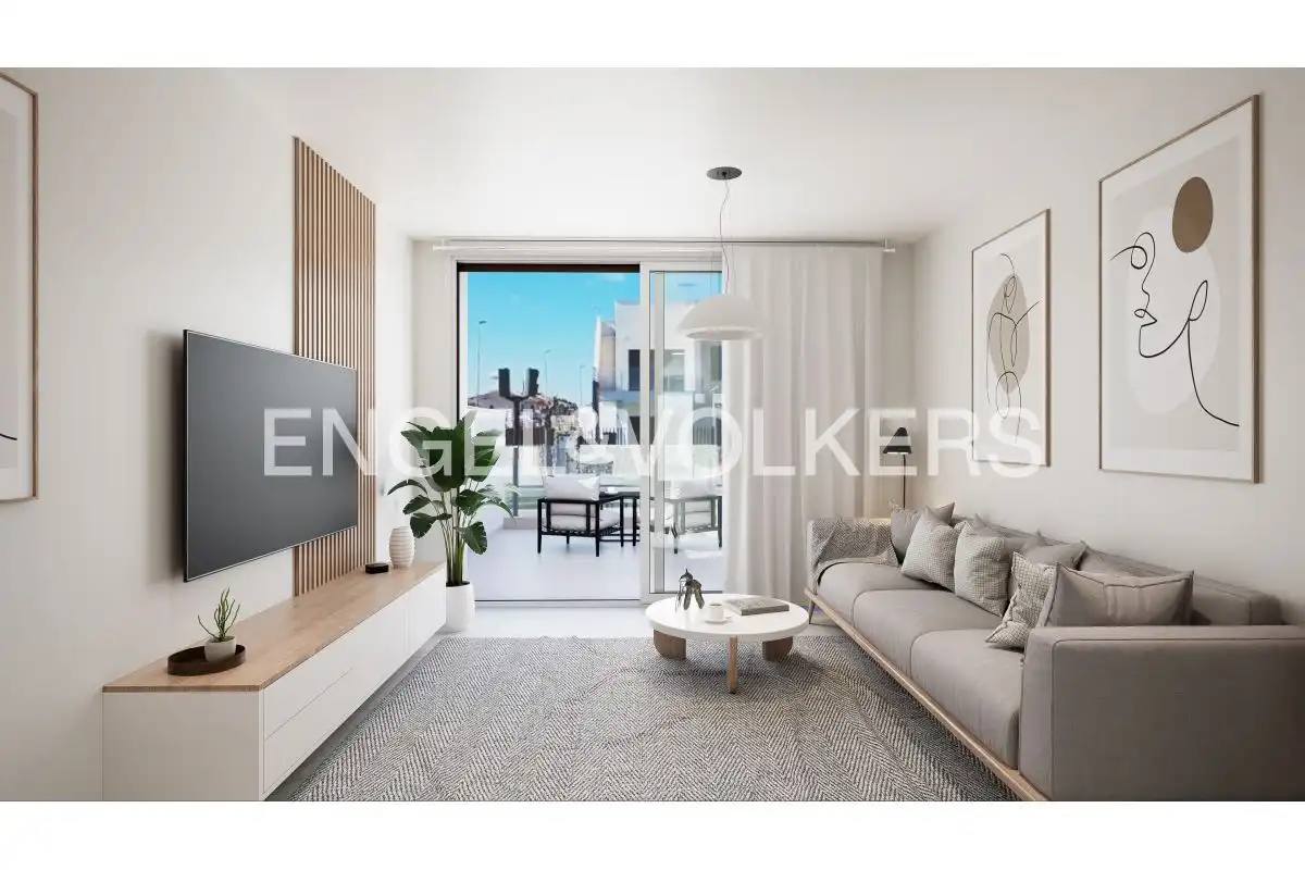 Sala de estar de Apartamento en venta en Pilar de la Horadada con Aire acondicionado, Calefacción y Terraza