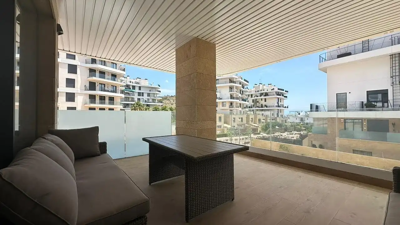 Terraza de Apartamento de alquiler en Villajoyosa / La Vila Joiosa con Aire acondicionado, Terraza y Amueblado
