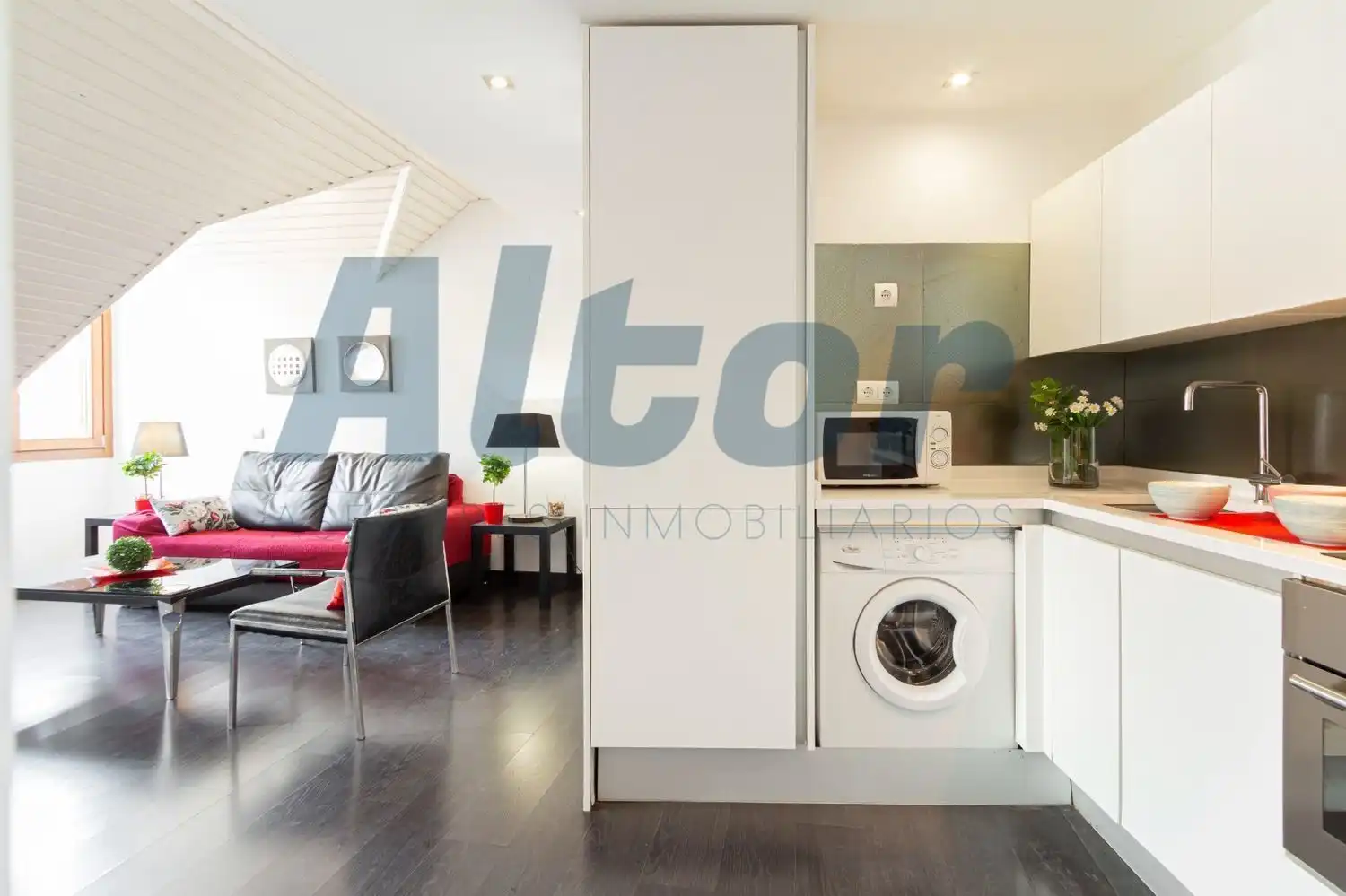 Kitchen of Attic for rent in Madrid  with Heating, Terrace and Furnished