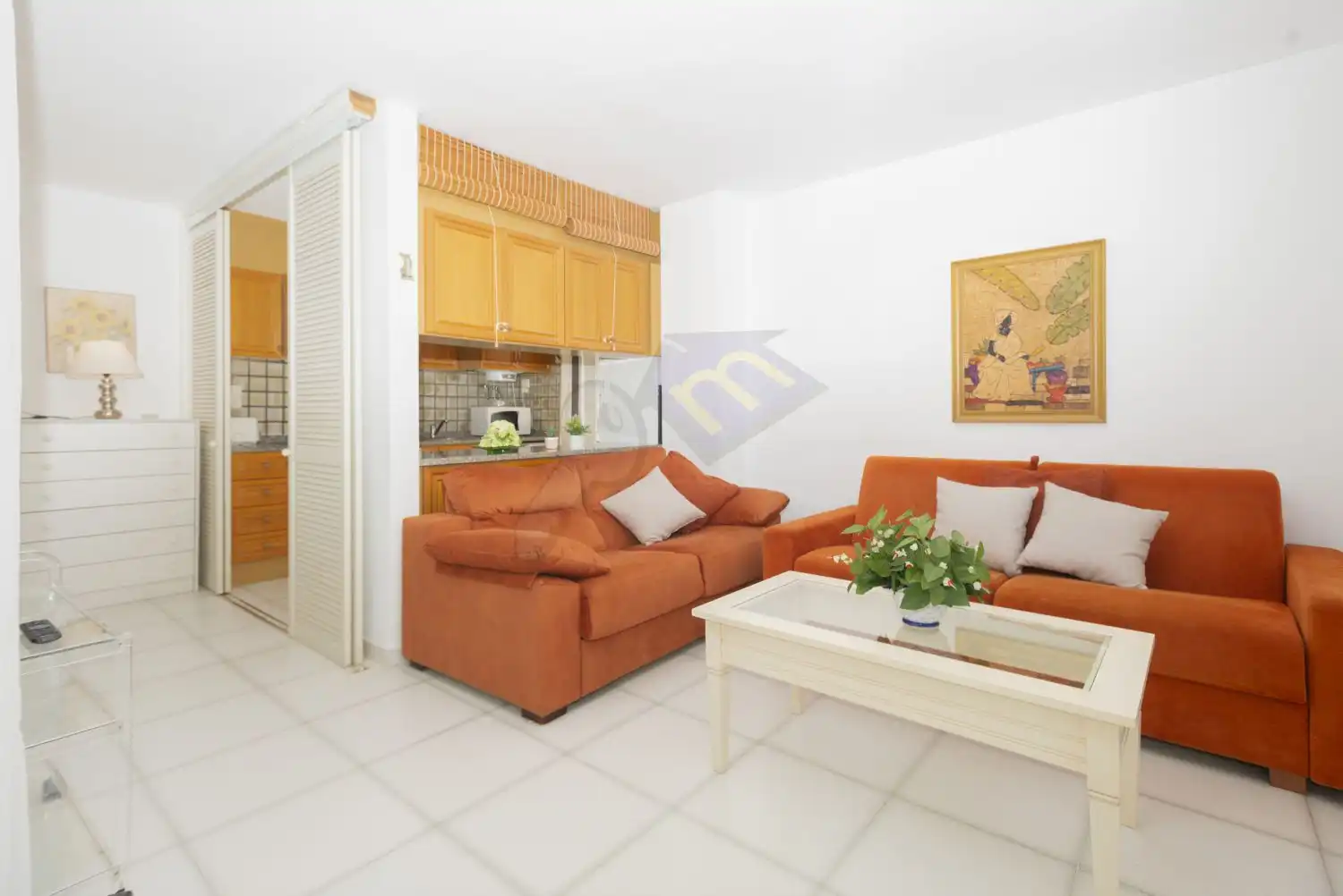 Sala de estar de Apartamento en venta en Calpe / Calp con Terraza y Piscina comunitaria