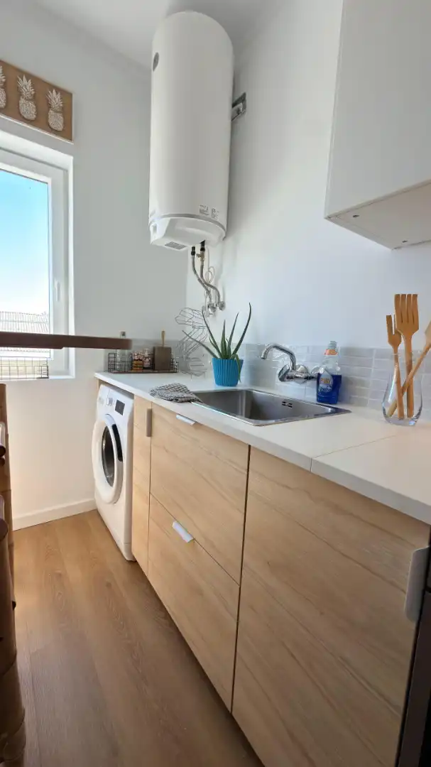 Kitchen of Flat for rent in Monforte de Lemos  with Heating, Furnished and Oven