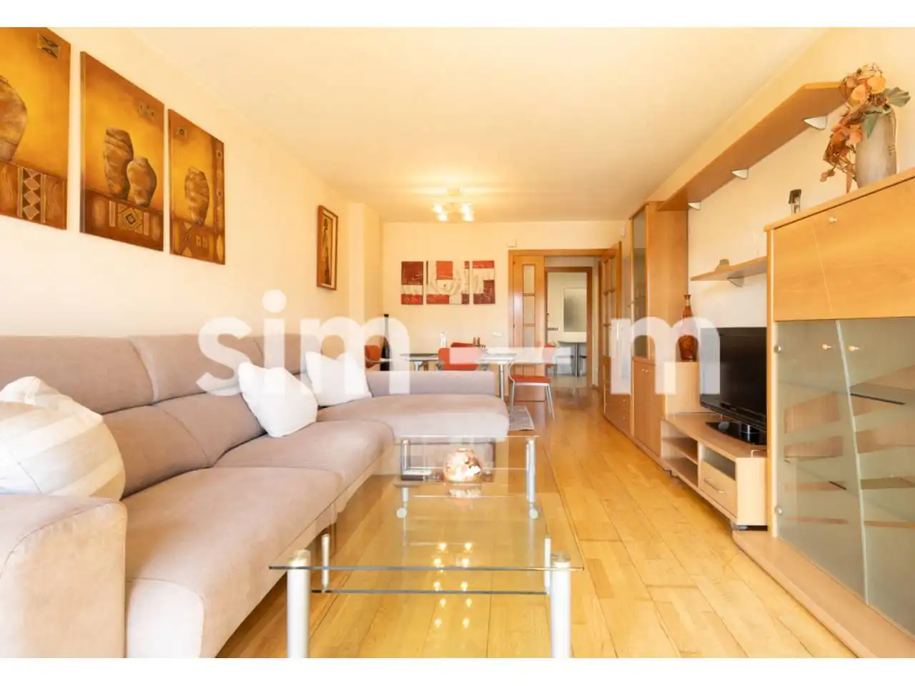 Sala de estar de Piso en venta en Vic con Calefacción, Amueblado y Balcón