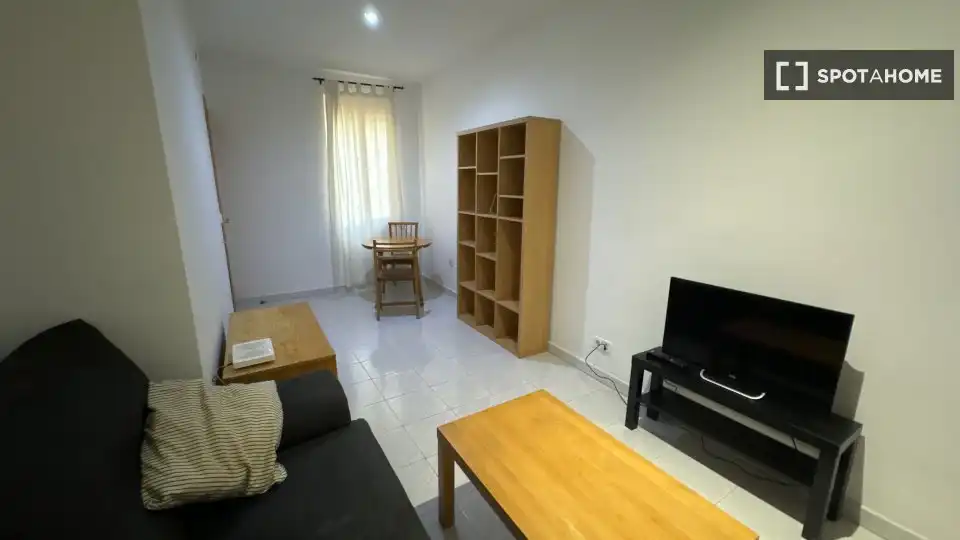 Living room of Flat for rent in Madrid  with Air Conditioner, Heating and Furnished